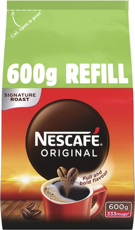 Nescafé Original Coffee Refill Pouch Robusta, Arabica Medium 600 g