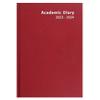 Niceday Academic Diary 2023, 2024 A5 1 Day per page Paper Red English Non Refillable