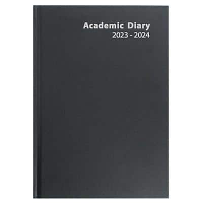 Niceday Academic Diary 2023, 2024 A5 Week to view Paper Black English