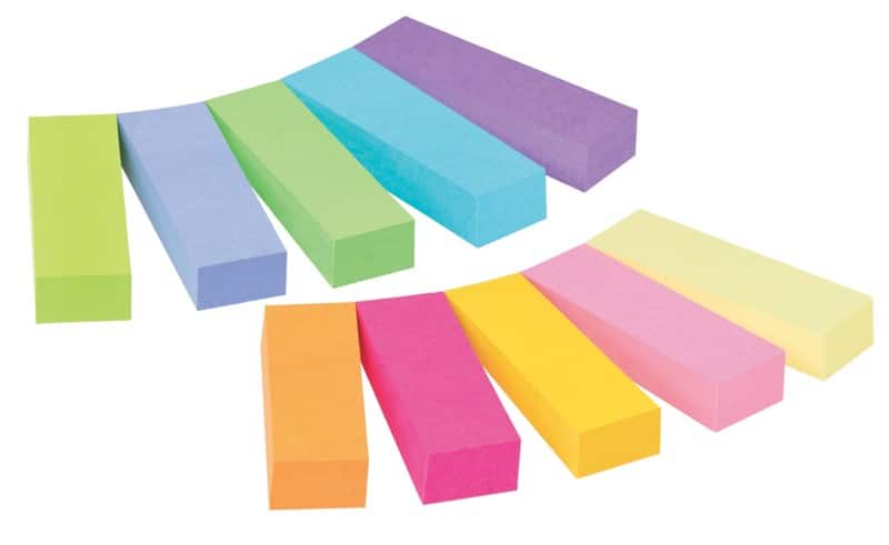 Post-it Index Flags 15 x 50 mm Assorted 50 x 10 Pack