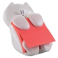 Post-it Z-Notes Cat Dispenser with Super Sticky Z-Notes Poppy 90 Sheets