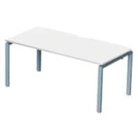 Rectangular Single Desk with White Melamine Top and Silver Frame 4 Legs Adapt II 1200 x 800 x 725mm