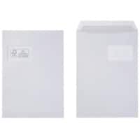 Viking Envelopes with Window C4 229 (W) x 324 (H) mm Adhesive Strip White 100 gsm Pack of 250
