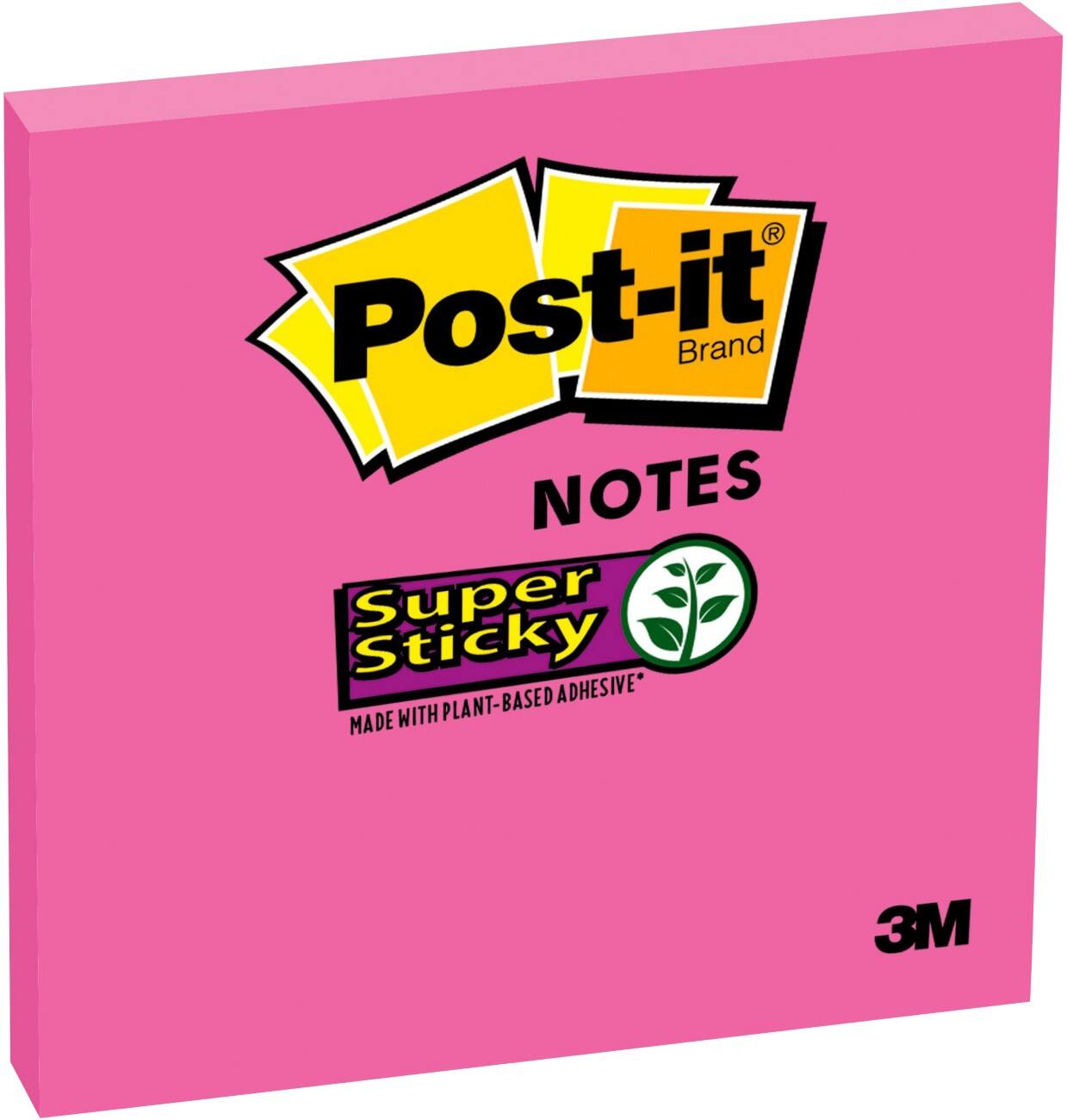 Post-it Super Sticky Notes 76 x 76 mm Poppy Colour 6 Pads of 90 Sheets ...