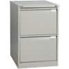 Bisley Steel Filing Cabinet 2 Drawers Lockable 470 x 622 x 711 mm Goose Grey