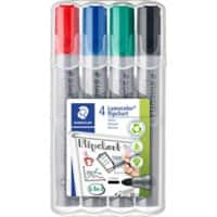 STAEDTLER 356WP4 Flipchart Marker Medium Round Assorted Pack of 4