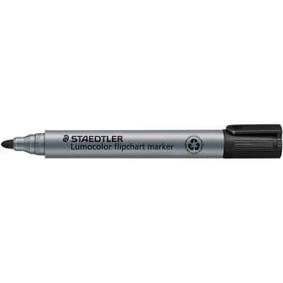 STAEDTLER 356-9 Flipchart Marker Medium Bullet Black Pack of 10