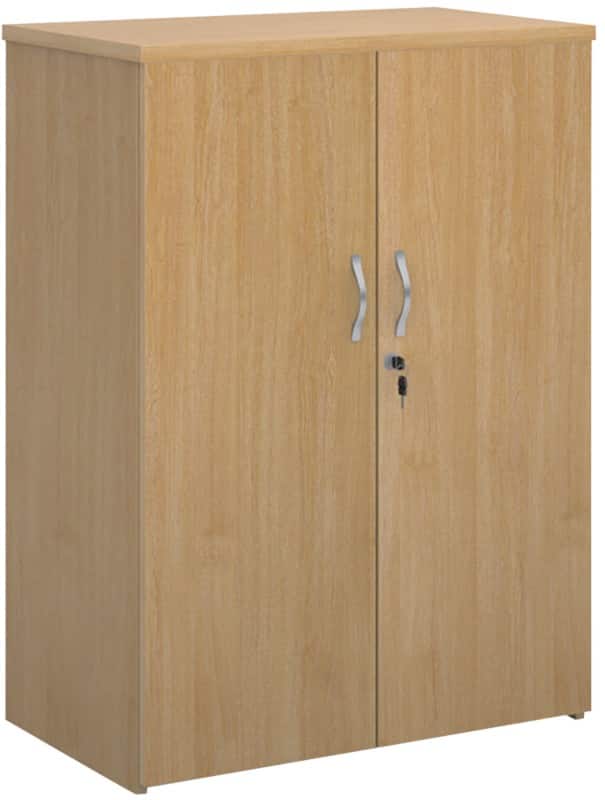 Dams International Regular Door Cupboard Melamine 2 Shelves Lockable 800 x 470 x 1,090 mm Oak Brown