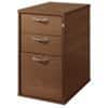 Desk End Pedestal with Lockable 3 drawers Wood 426 x 800 x 725mm Walnut Colour