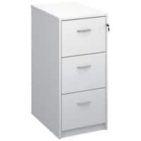 Dams International Filing Cabinet LF3WH 3 Drawer White 480 x 655 x 1045 mm