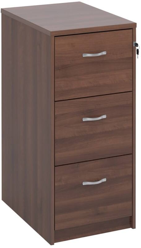 Dams International Filing Cabinet 3 Drawer LF3W Walnut 480 x 655 x 1,040 mm