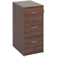 Dams International Filing Cabinet 3 Drawer LF3W Walnut 480 x 655 x 1,040 mm