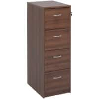 Dams International Filing Cabinet 4 Drawer Walnut 480 x 655 x 1,360 mm