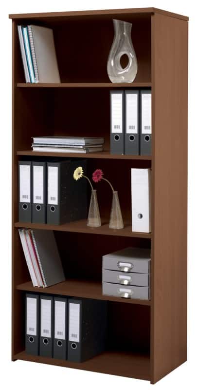 Universal Bookcase with 4 Shelves Wood 800 x 470 x 1790mm Walnut