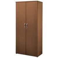 Dams International Cupboard Wood 4 Shelves Lockable 800 x 470 x 1,790 mm Walnut Brown