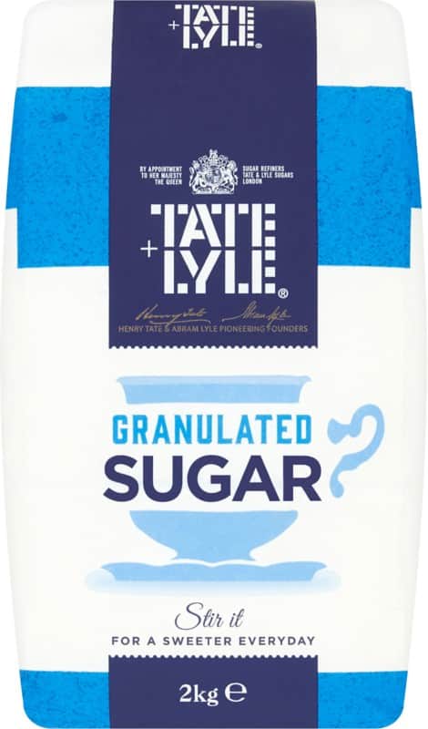 Tate & lyle white granulated pure cane sugar 2kg