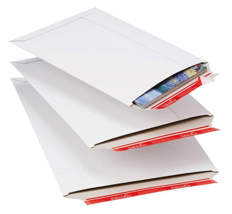 Colompac c4 peel and seal envelopes white 315 (w) x 30 (h) mm plain 425 gsm pack of 20