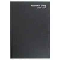 Viking Academic Diary 2023, 2024 A4 1 Day per page Paper Black English