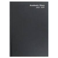 Viking Academic Diary 2023, 2024 A4 Week to view Paper Black English Non-Refillable