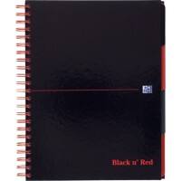 OXFORD Black n' Red A4+ Wirebound Hardback Project Book Ruled 200 Pages