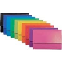 Exacompta Document Wallet Foolscap 265gsm Assorted Pack of 25