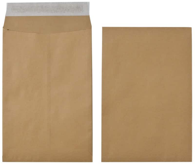 Viking C4 Gusset Envelopes 229 x 324mm Peel and Seal Plain 120 gsm Brown Pack of 125