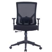 Realspace Basic Tilt Ergonomic Office Chair with Adjustable Armrest and Seat Vienna Black