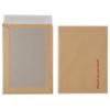 Office Depot Board Back Envelopes C6 Peel and Seal 190 x 140mm Plain 115 gsm Brown Pack of 125