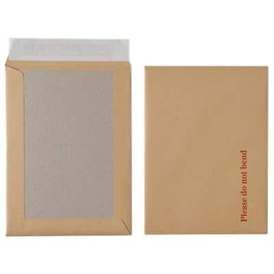 Office Depot Board Back Envelopes C6 Peel and Seal 190 x 140mm Plain 115gsm Brown Pack of 125
