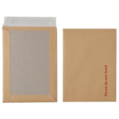 Office Depot Board Back Envelopes C6 Peel and Seal 190 x 140mm Plain 115 gsm Brown Pack of 125