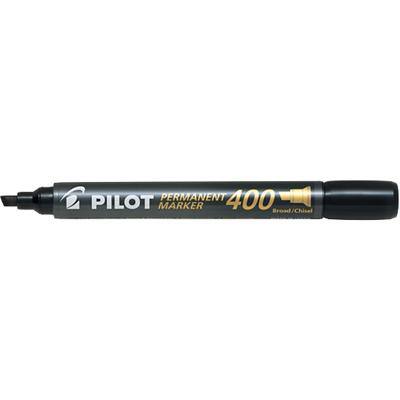 Pilot 400 Permanent Marker Broad Chisel 1.5 mm Black Non Refillable pack of 12