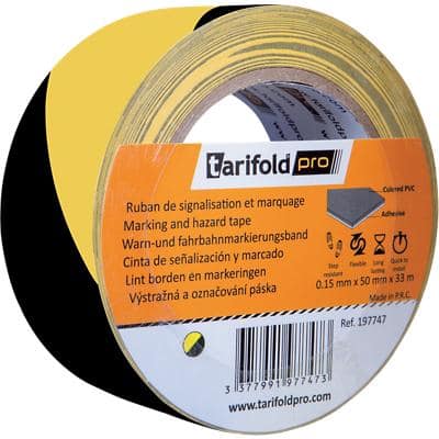 Tarifold Floor Marking Tape Vinyl 5 cm Yellow & Black