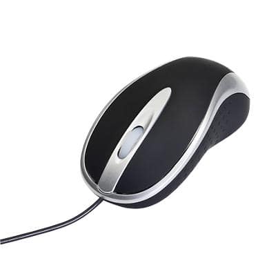Ativa Wired Ergonomic Mouse AT-2134 Optical For Right and Left-Handed Users 1.8 m USB-A Cable Black, Silver