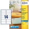 Avery J8563-25 Address Labels Self Adhesive 99.1 x 38.1 mm Clear 25 Sheets of 14 Labels