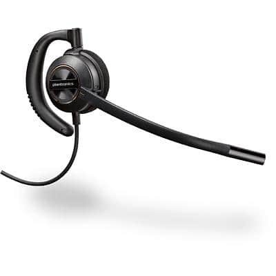 Plantronics HW530 Wired Headset Over the Head With Noise Cancellation With Microphone Black