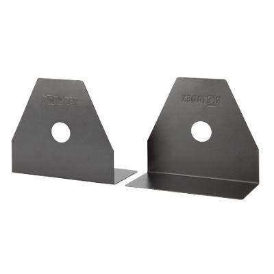 Standard Metal Book Ends Black 16.5 x 7.6 x 15.2 cm Pack of 2