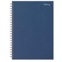 Office Depot A5 Wirebound Navy Blue Hardback Notebook Ruled 160 Pages