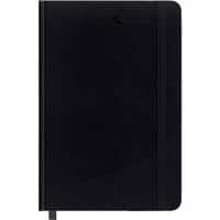 Foray Notebook Classic A5 Squared Casebound PP (Polypropylene) Hardback Black 160 Pages 80 Sheets