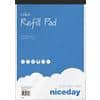 Niceday A4+ Top Bound Paper Cover Refill Pad Ruled Micro Perforated 160 Pages Blue Pack of 5