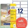 Avery L4743REV-25 Mini Multipurpose Labels Removable 99.1 x 42.3 mm White 30 Sheets of 12 Labels