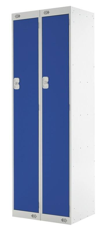 LINK51 Steel Locker 1 Door 2 nests Key lock 600 x 450 x 1,800 mm Blue, Grey