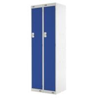 LINK51 Steel Locker 1 Door 2 nests Key lock 600 x 450 x 1,800 mm Blue, Grey