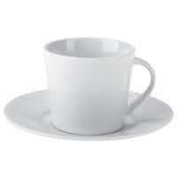 Niceday Cup and Saucer Set Porcelain 200ml White Pack of 6