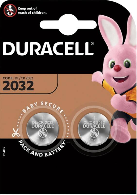 Duracell Button Cell DL2032B2 Batteries CR2032 3V Lithium Pack of 2