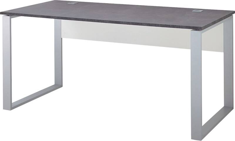 GERMANIA GW-Altino Office Desk Rectangular Grey Base panel 1,600 (W) x 800 (D) x 750 (H) mm Metal, Wood