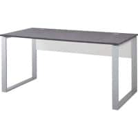 GERMANIA GW-Altino Office Desk Rectangular Grey Base panel 1,600 (W) x 800 (D) x 750 (H) mm Metal, Wood