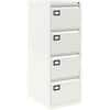 Bisley Steel Filing Cabinet with 4 Lockable Drawers 470 x 622 x 1,321 mm Chalk