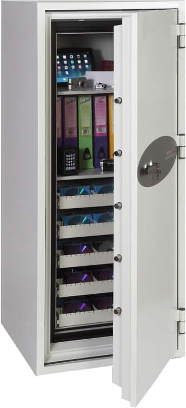 Phoenix Size 2 Data Safe with Key Lock 228L Data Commander DS4622K  1685 x 690 x 720mm White