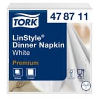Tork LinStyle® White Dinner Napkin, Premium, 1/4 Fold, 1-ply, napkins, 39 cm x 39 cm, 478711