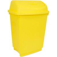 Bentley Swing Top Bin 50 L Yellow Plastic